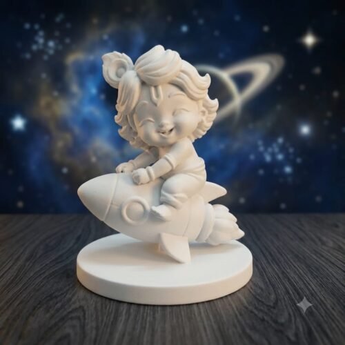 3D Printed Bal Krishna on Space Shuttle